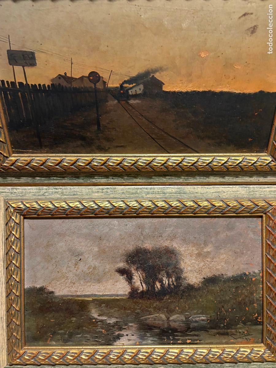Arte: Pareja de paisajes por Ramos Artal, firmados