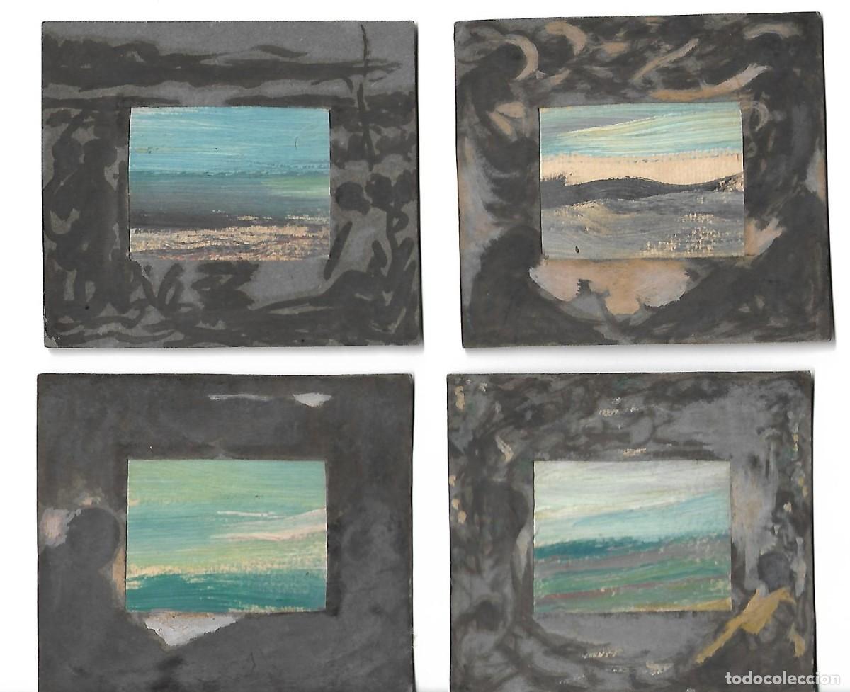 Arte: Lote de 4 obras muy especiales de Eustaquio Mar&iacute;n Ramos