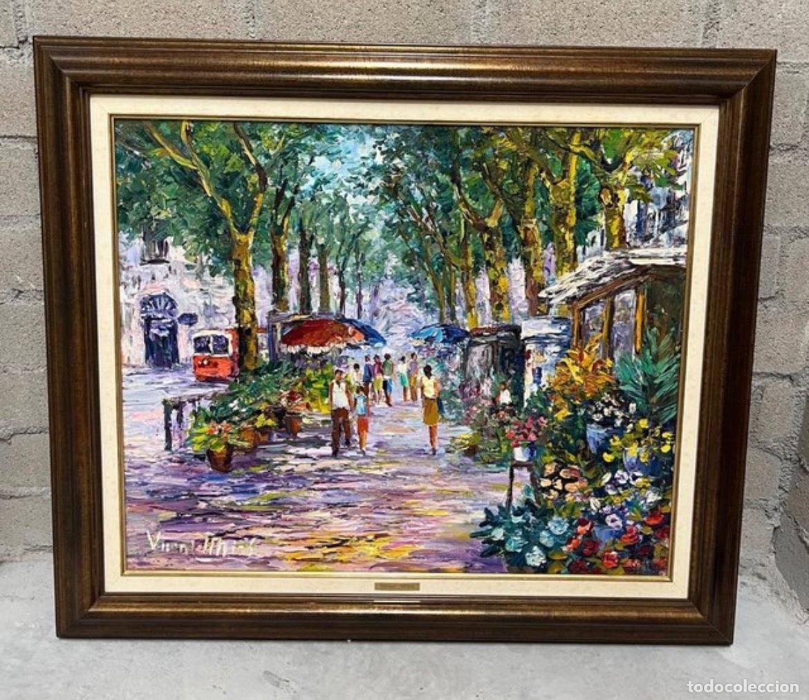 Arte: Oleo Vicent Miro Rambla de les Flors