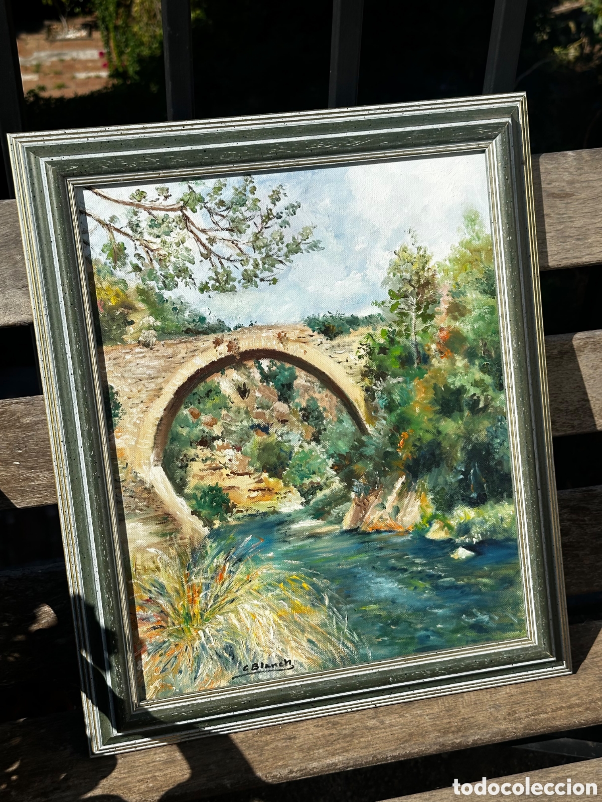 Arte: Paisaje al &oacute;leo sobre tela