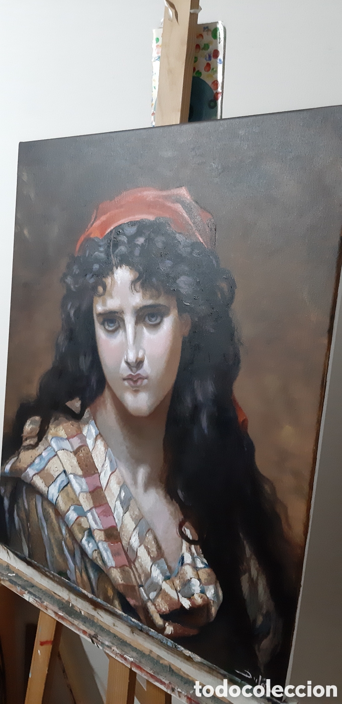 Arte: &Oacute;leo lienzo figura mujer - Foto 2
