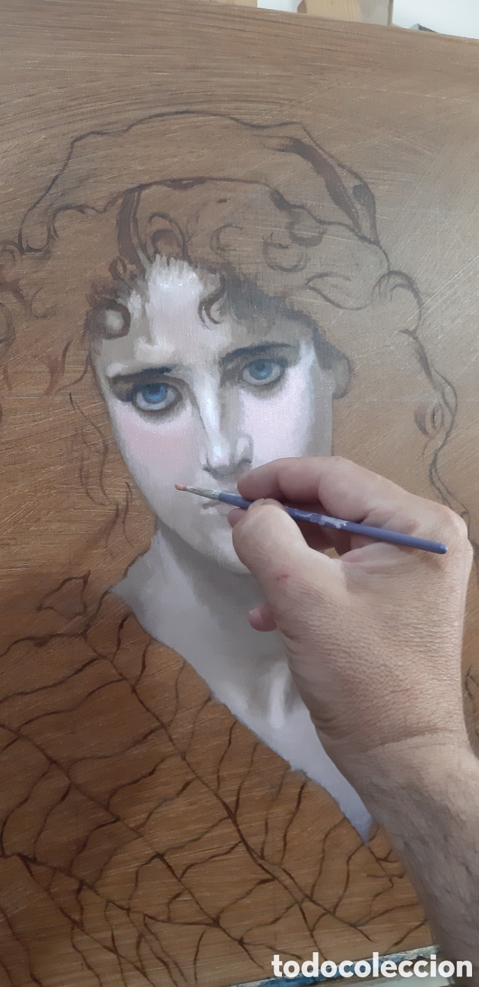 Arte: &Oacute;leo lienzo figura mujer - Foto 4