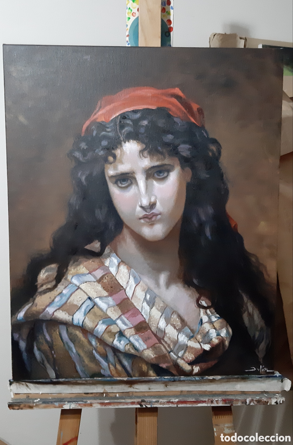 Arte: &Oacute;leo lienzo figura mujer - Foto 7