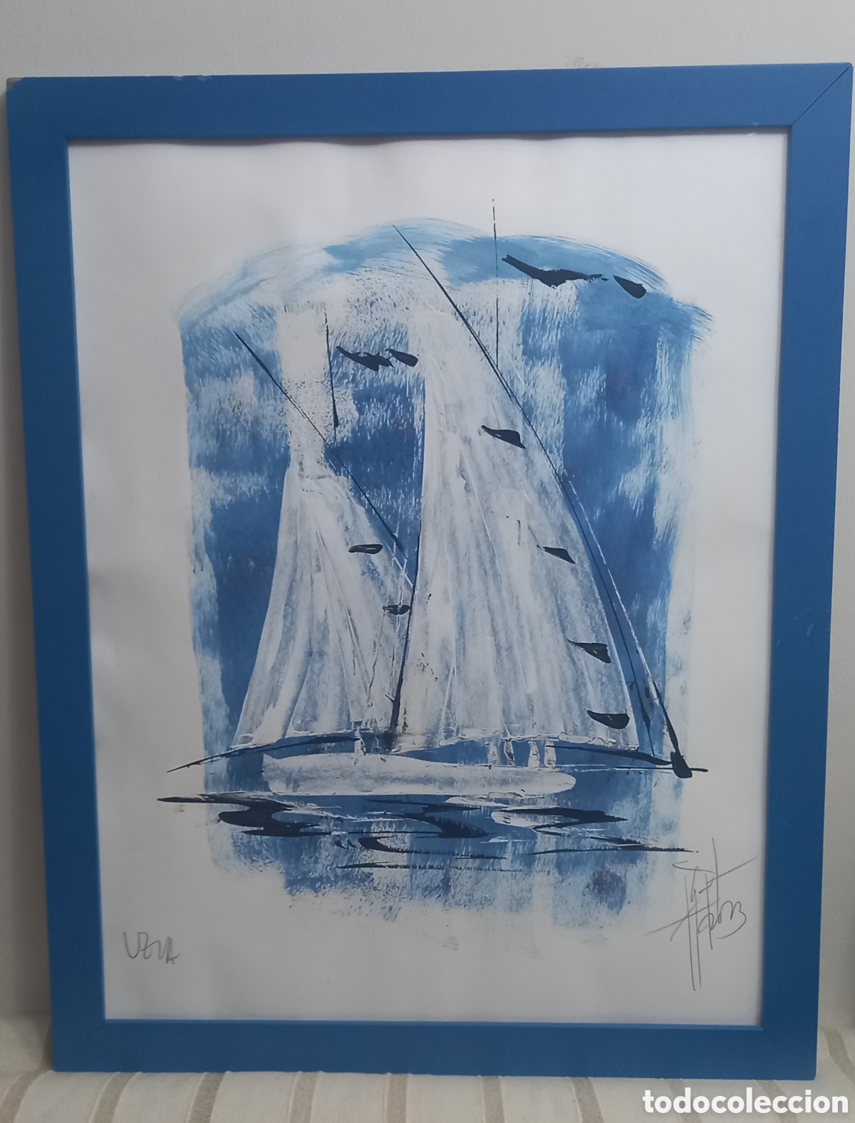 Arte: MIQUEL ROS BLASCO. SERIE VELEROS. ACRILICO SOBRE CARTULINA.1999.
