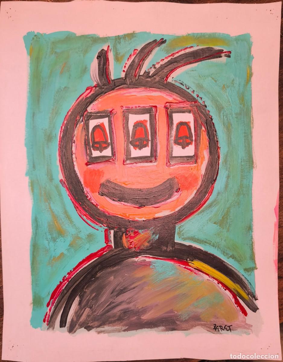 Arte: &rdquo;Retrato&rdquo; - PERET (Pere Torrent) - 1980-1990 aprox. - &Oacute;leo sobre tela - Firmado