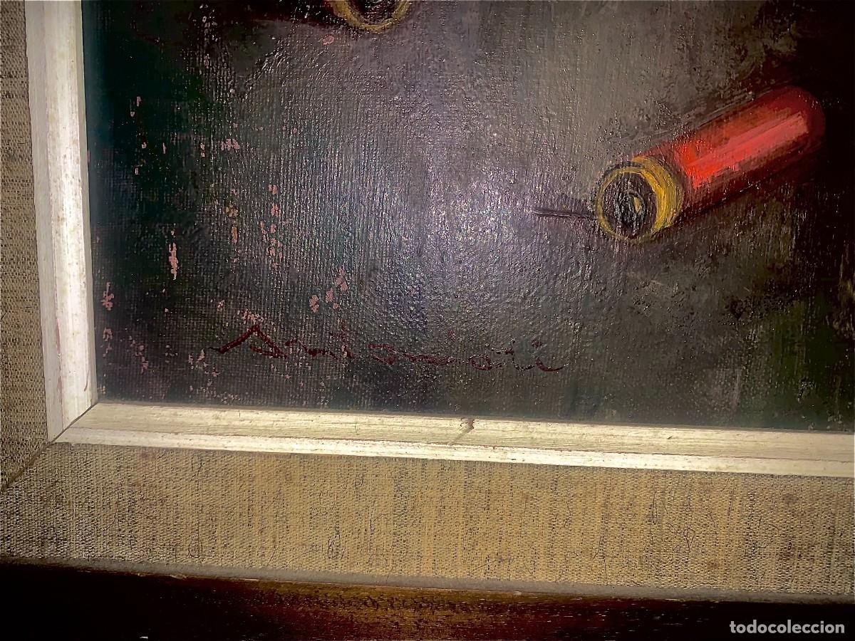 Arte: Magn&iacute;fico &Oacute;leo sobre Lienzo - Bodeg&oacute;n de Caza - Antoni Tartera Irles &rdquo;Antoniotti&rdquo; (64x80 cm) - ENMAR