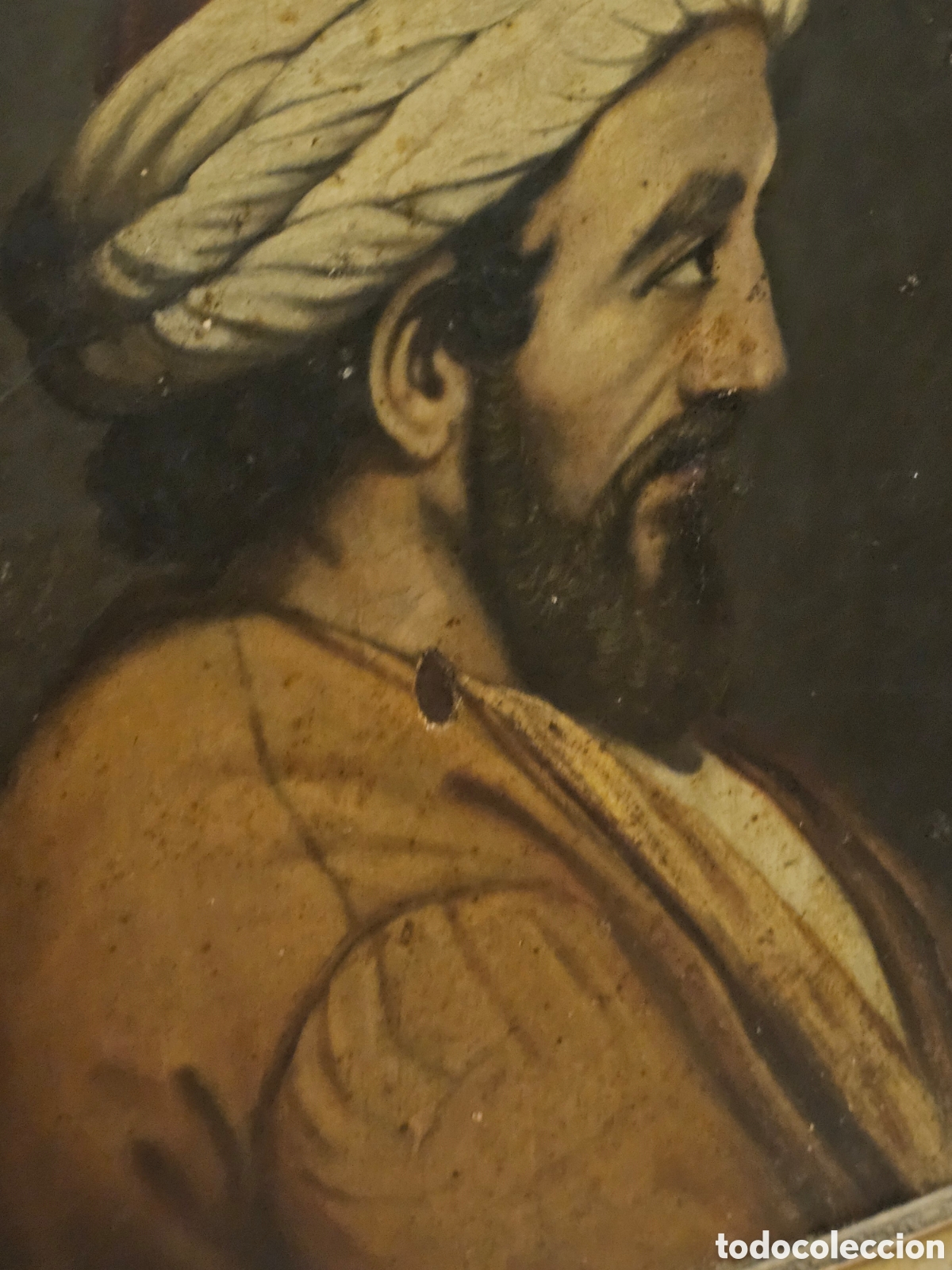 Arte: Cuadro de pintura de un m&eacute;dico arabe avecina &eacute;poca andaluz