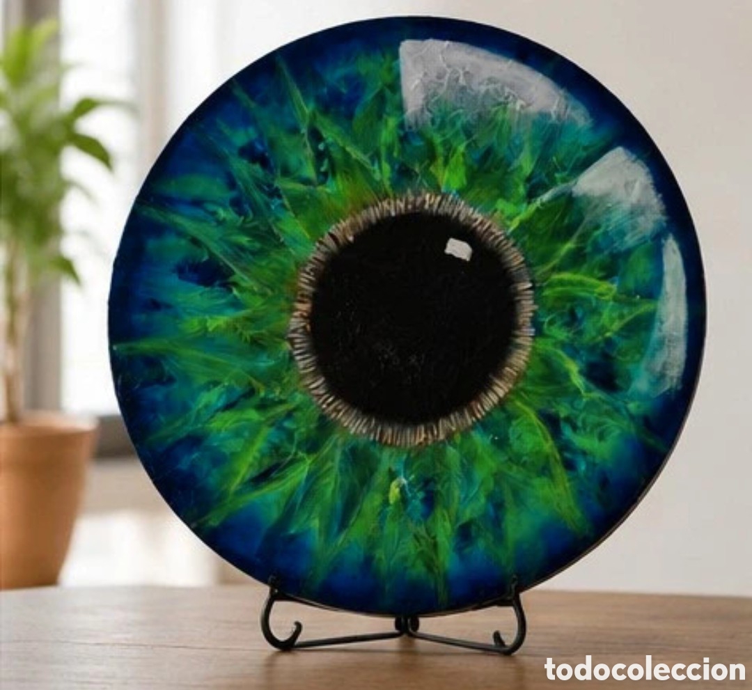 Arte: Cuadro abstracto &rdquo;Iris&rdquo; 40x40 cm - Acr&iacute;lico sobre lienzo - Obra original pintada a mano