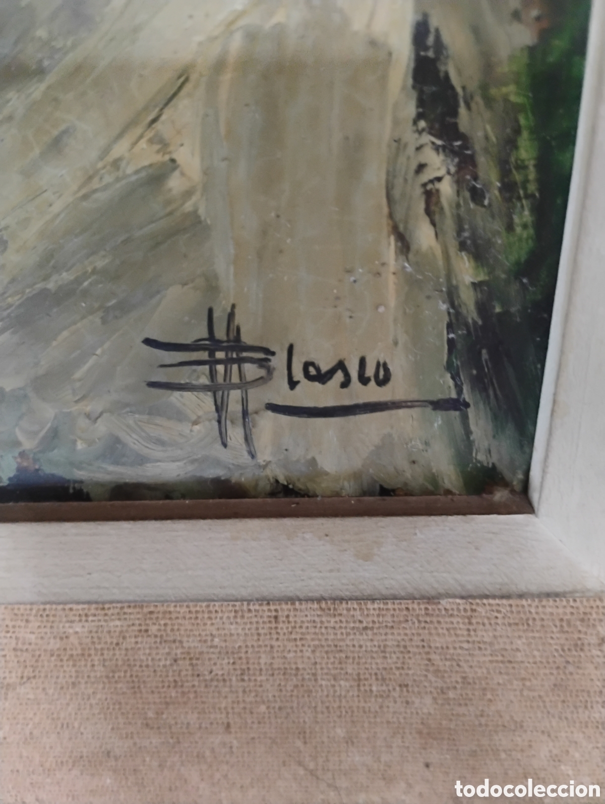 Arte: Oleo sobre tabla firmado Blasco - Foto 2