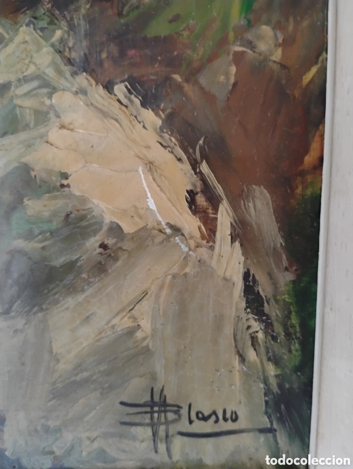 Arte: Oleo sobre tabla firmado Blasco - Foto 5