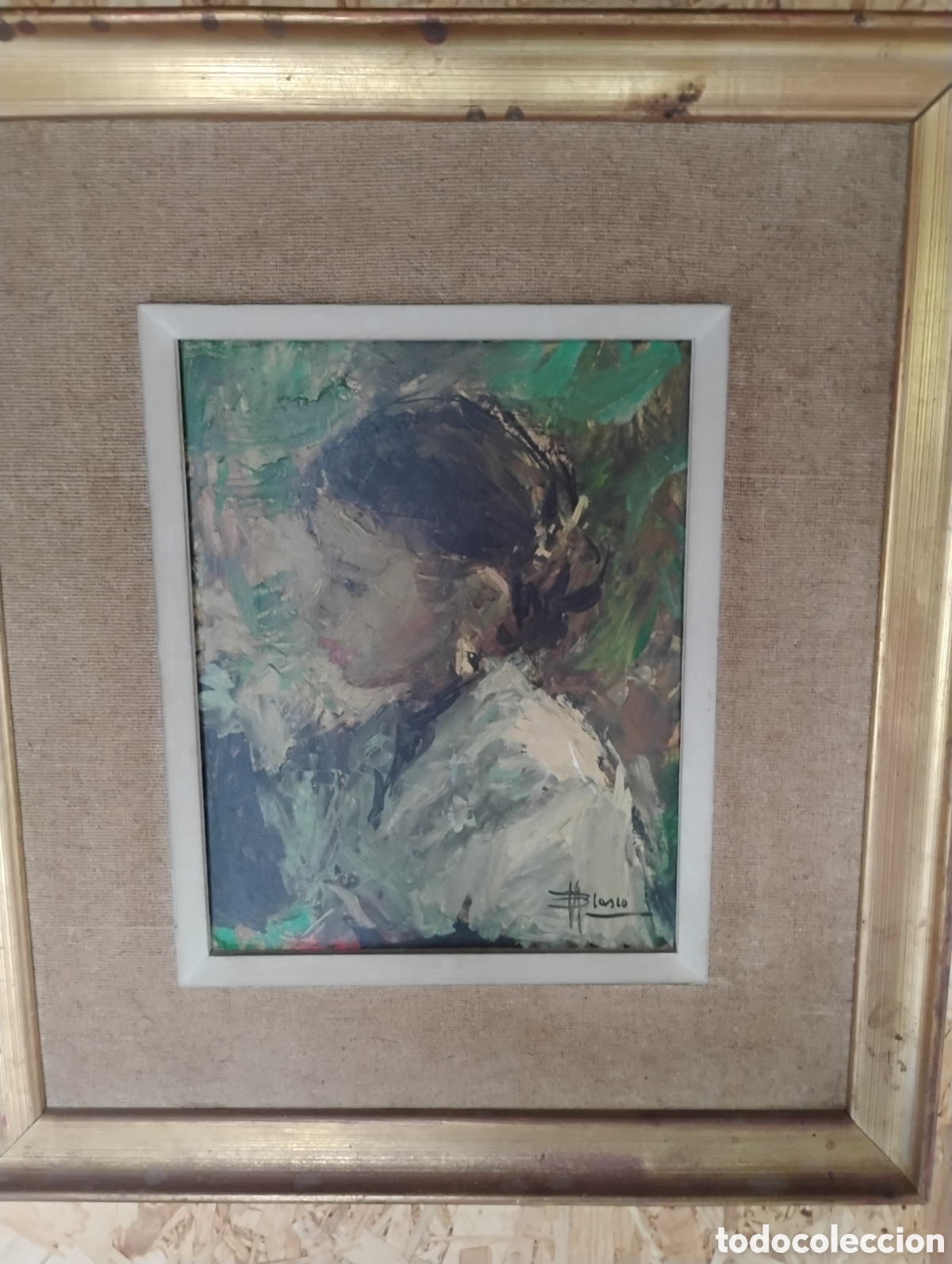 Arte: Oleo sobre tabla firmado Blasco