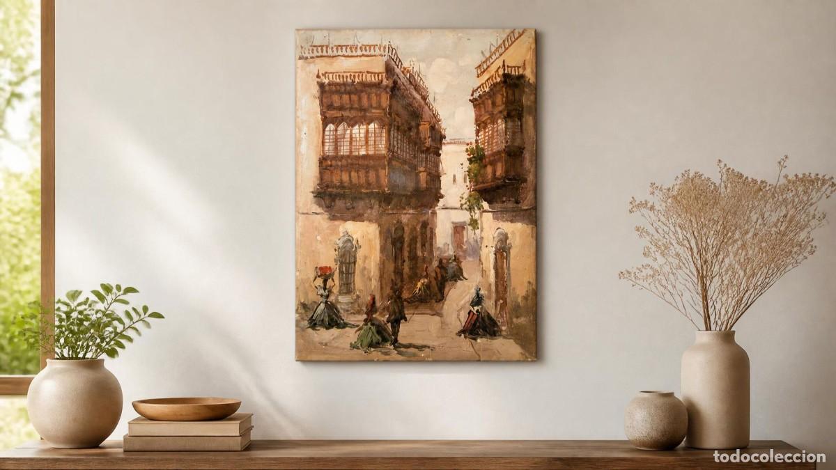 Kunst: Obra Maestra Vintage del Impresionismo: Cuadro al &Oacute;leo sobre Lienzo de Melhtuna