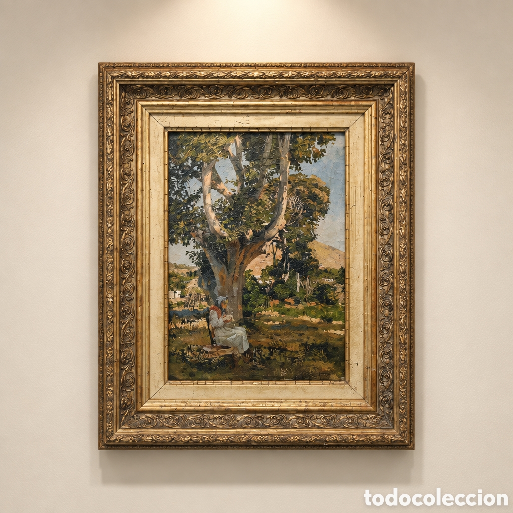 Arte: JOAQUIN CAPULINO JAUREGUI (MALAGA,1879 - GRANADA,1969). OLEO SOBRE LIENZO FECHADO EN 1901 Y FIRMADO