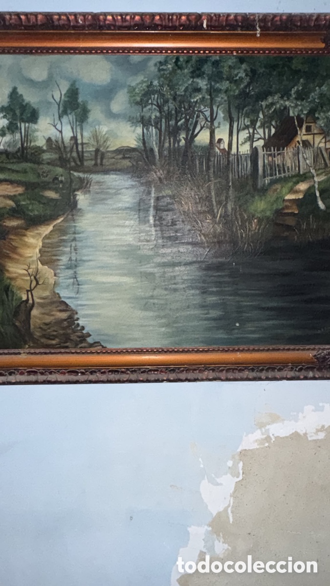 Arte: Pintura al &oacute;leo firmada pintor Jos&eacute; M. Amor hermoso fechado