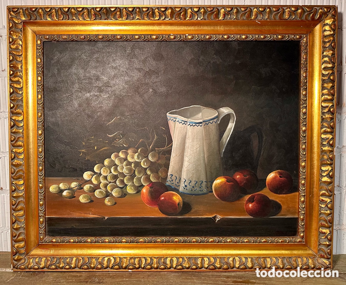 Arte: CUADRO BODEG&Oacute;N. C. G. VELASCO. 1973. 80x65 cms. DEDICATORIA.