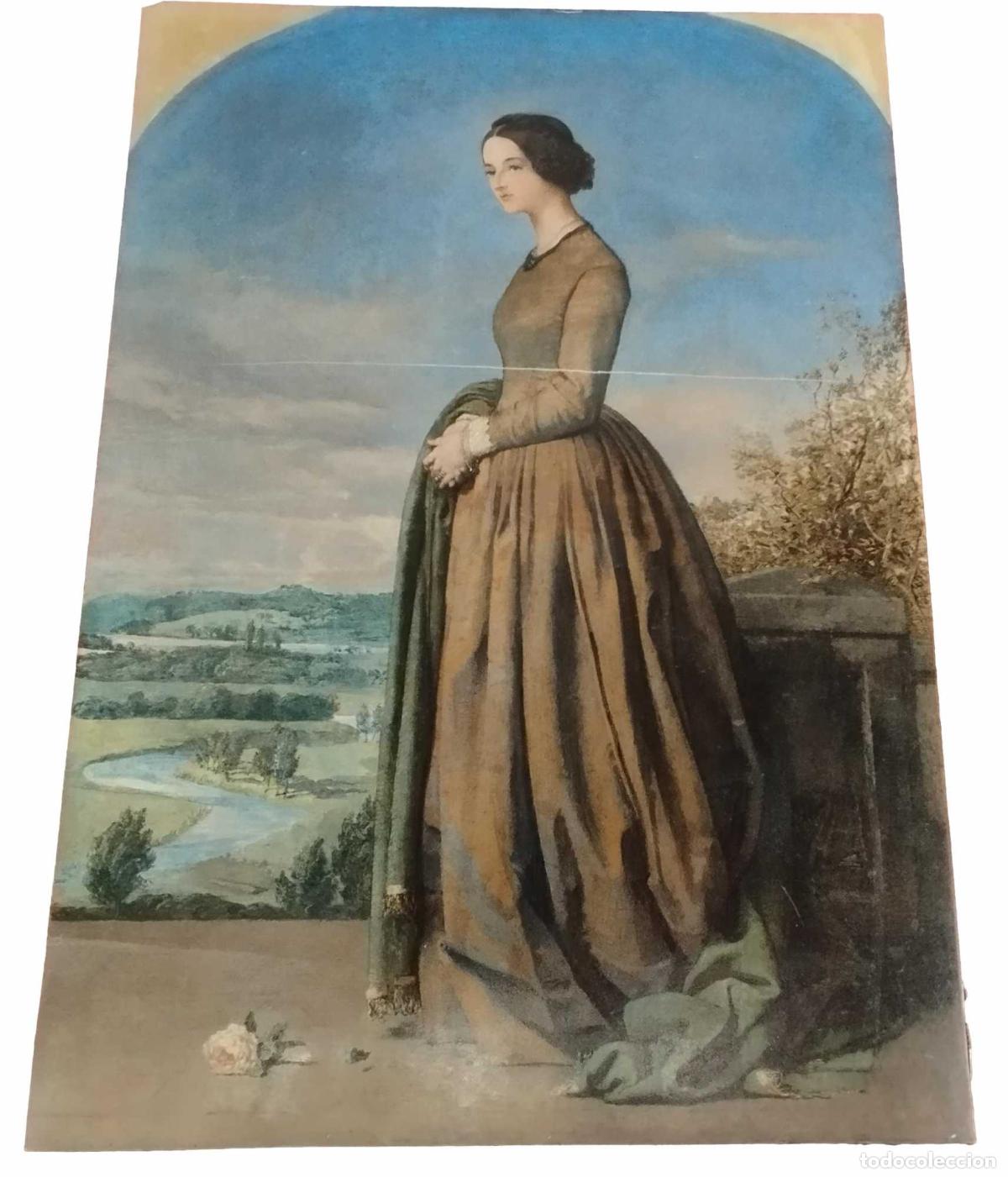 Arte: RETRATO DE D. COUTS MARJORIBANKS. &Oacute;LEO. INGLATERRA.XIX