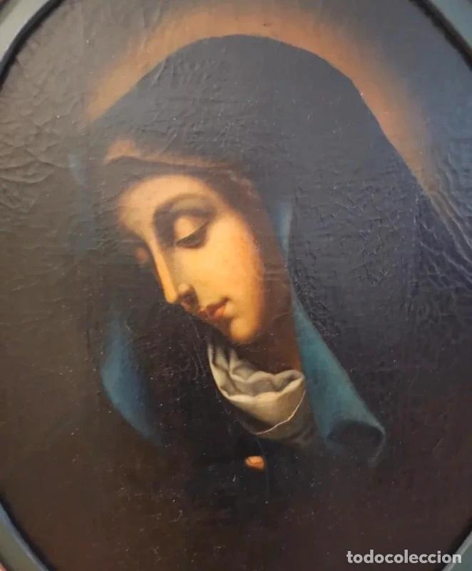 Arte: Antiguo Cuadro virgen del dedo. - Foto 2