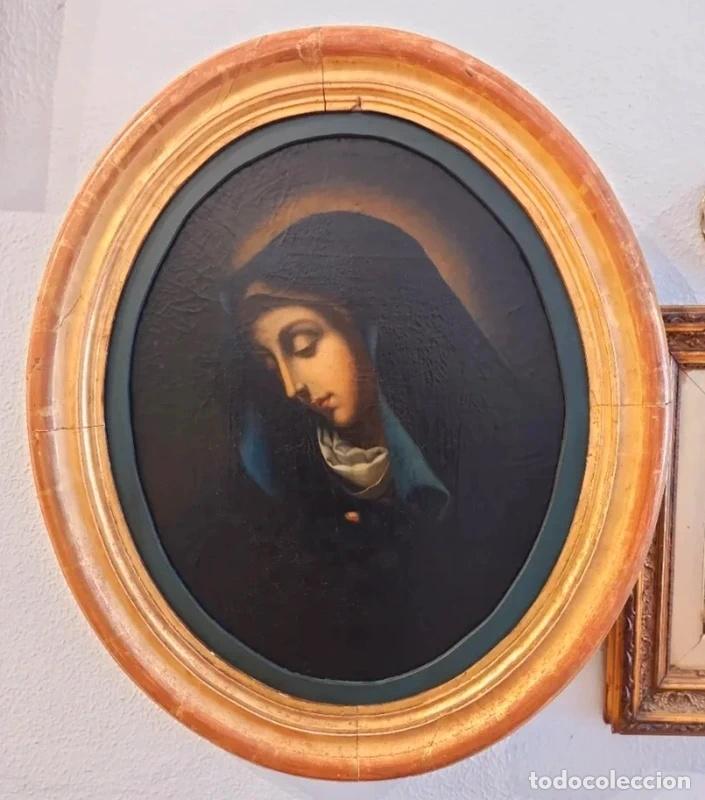 Arte: Antiguo Cuadro virgen del dedo.