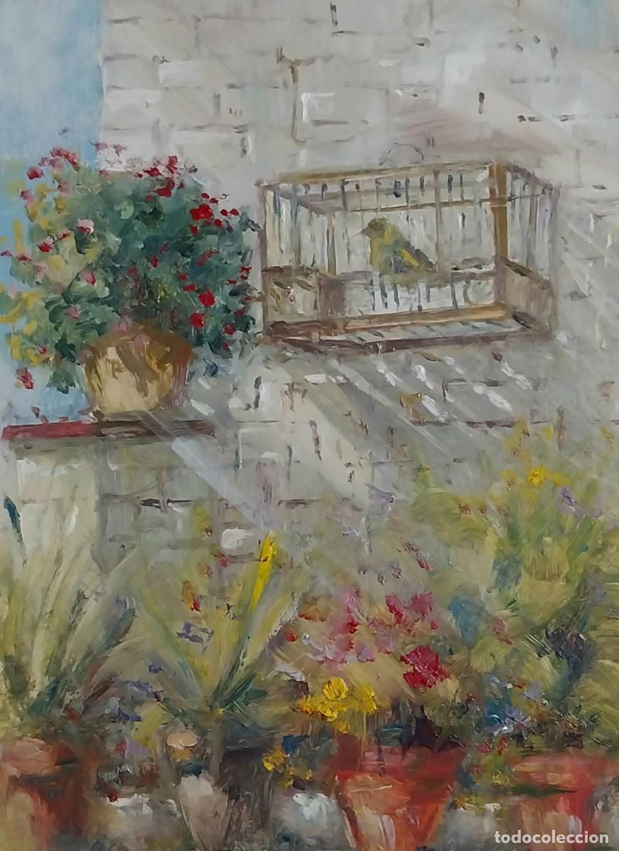 Arte: Pintura original de autor. Jaula a la solana.