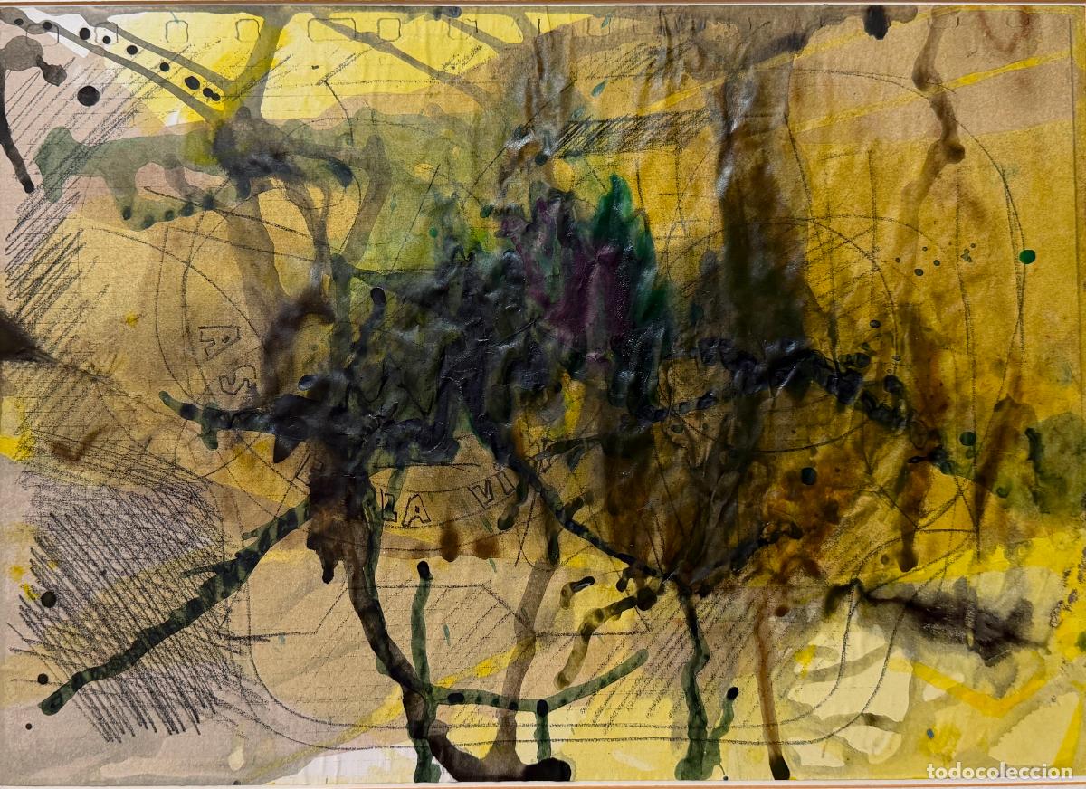 Arte: T&eacute;cnica Mixta , abstracci&oacute;n sin firmar , ca. 2000