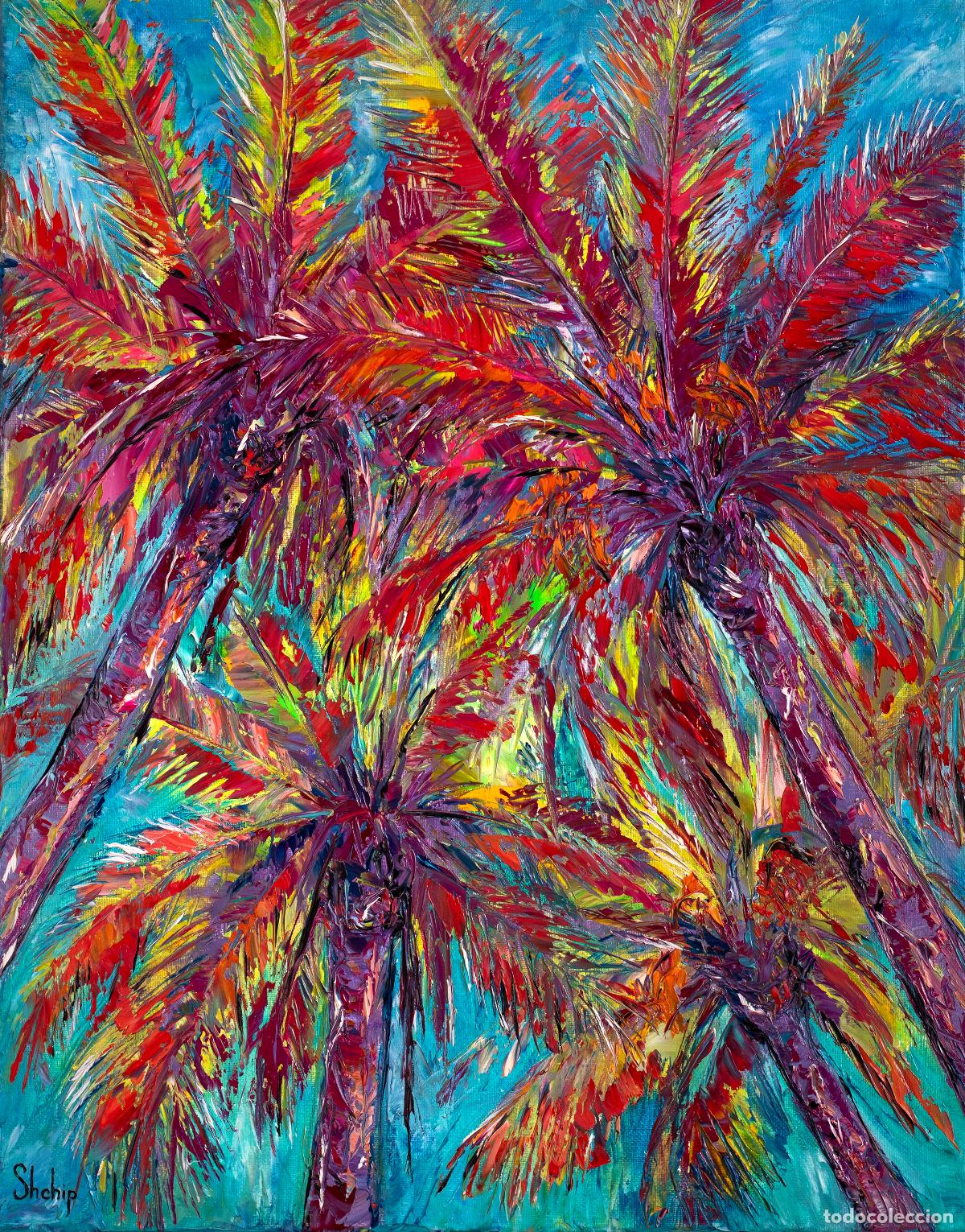Arte: Cuadro &rdquo;Crimson Palms&rdquo;