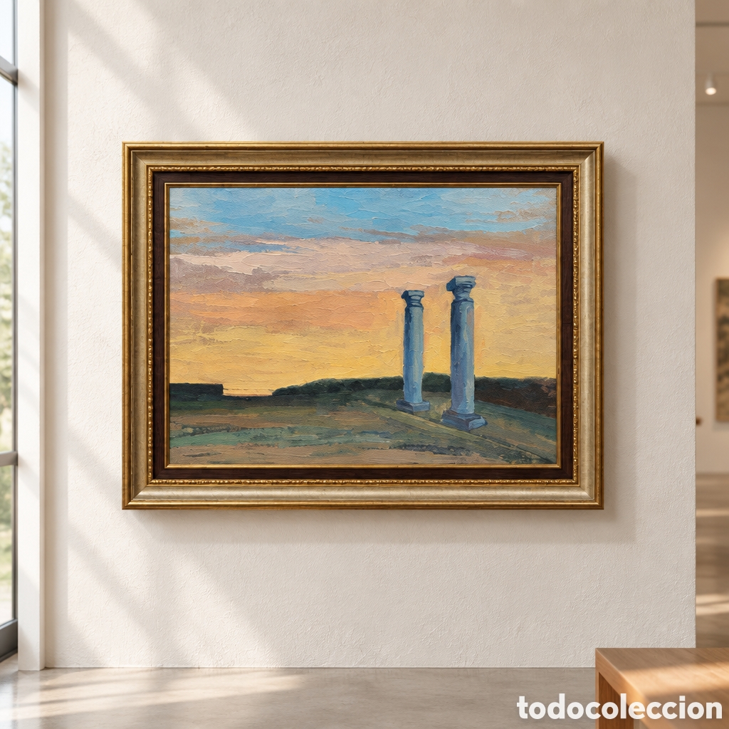 Arte: RAFAEL ALVARADO . . MALAGA. OLEO SOBRE LIENZO. PAISAJE BA&Ntilde;OS DEL CARMEN . 60 X 81 CM