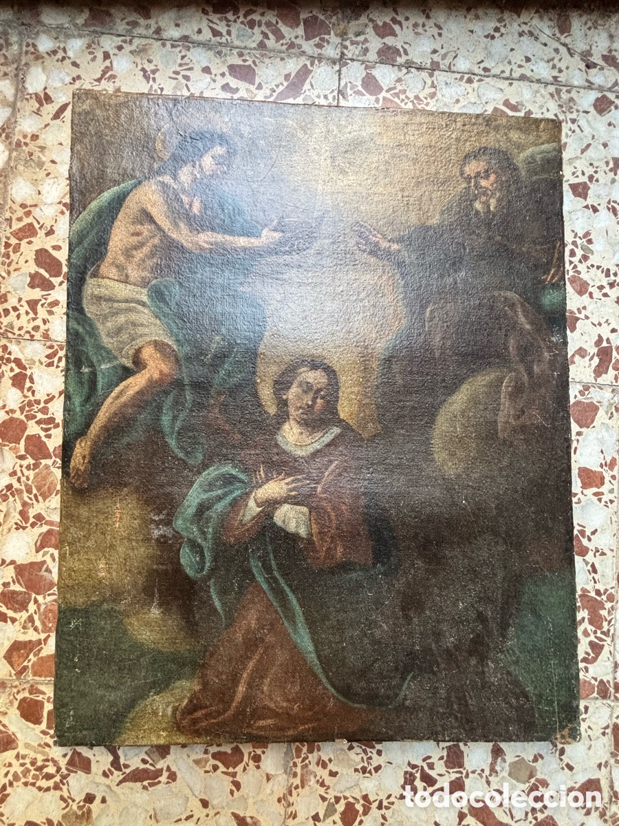 Arte: La Coronaci&oacute;n de la Virgen Escuela italiana siglo XVII