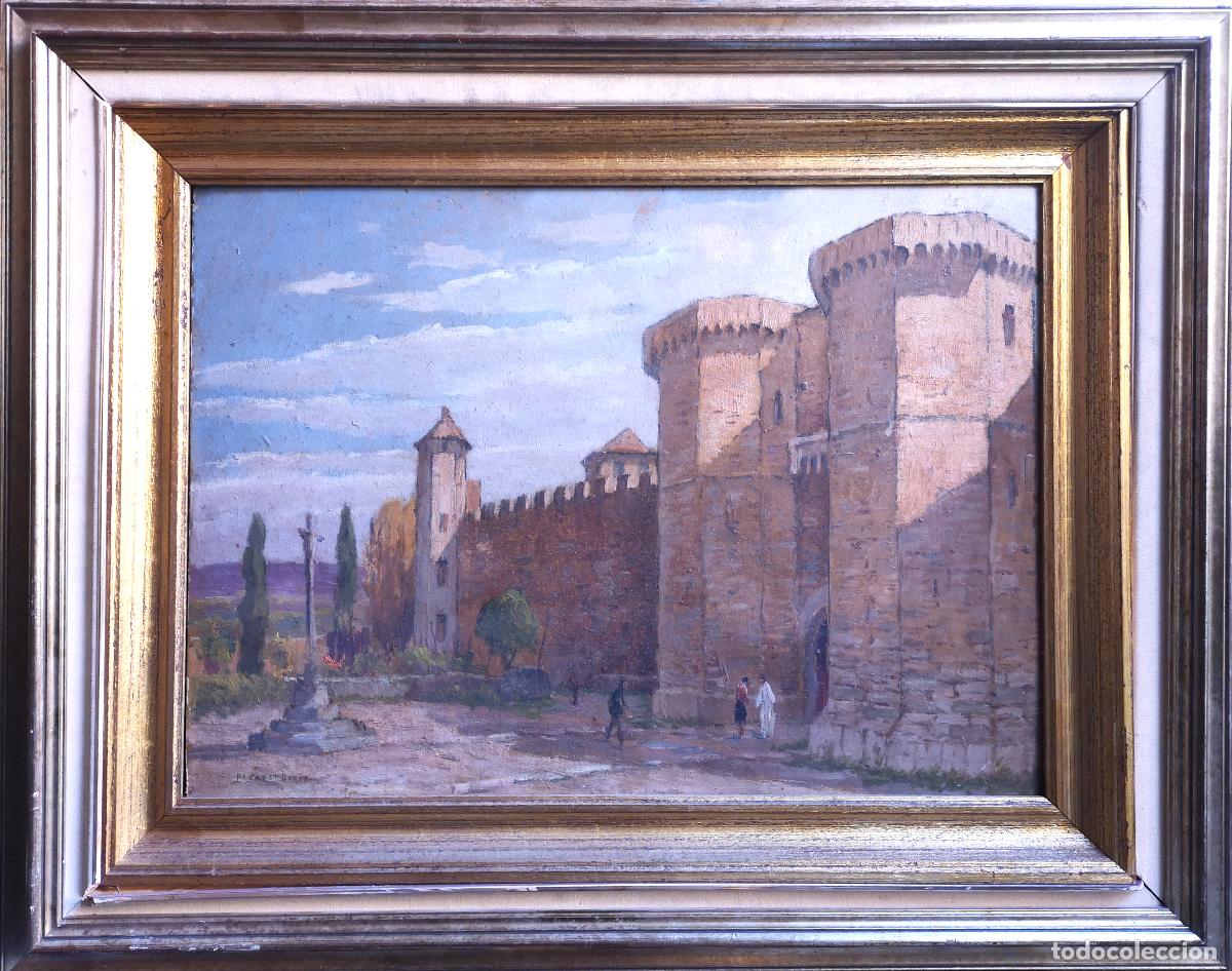 Kunst: Planas Doria. &Oacute;leo sobre tabla. 50 cm x 70 cm. Monasterio de Poblet. Puerta real.