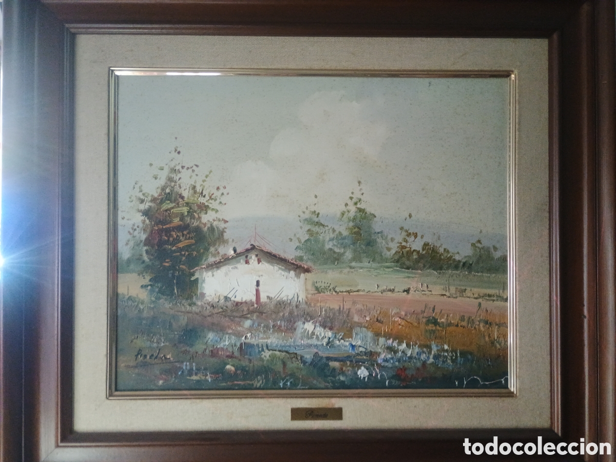 Arte: Magn&iacute;fico &oacute;leo sobre tela. Pineda PAISAJE