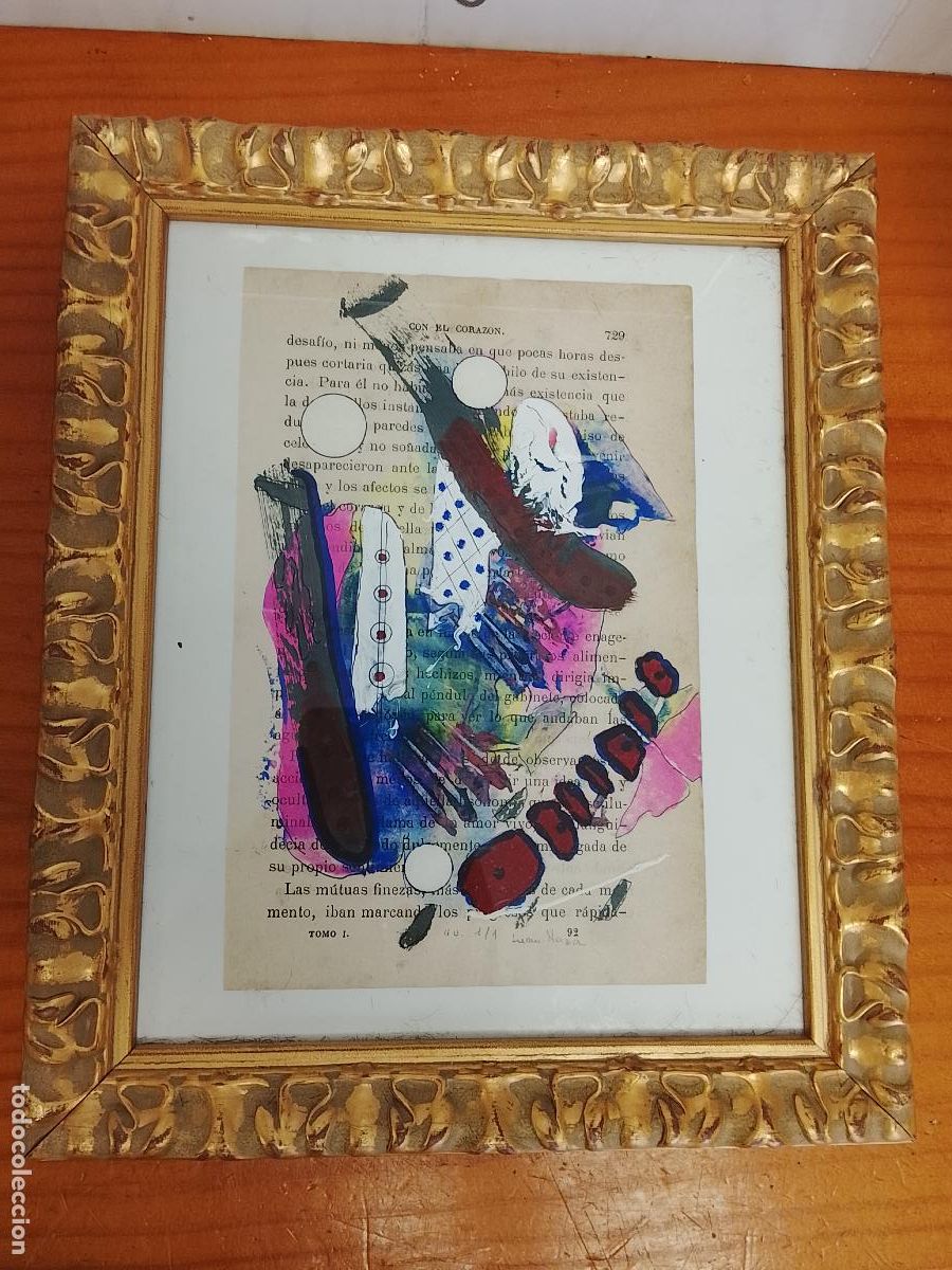 Arte: PINTURAS ENMARCADAS ARTE ABSTRACTO OBRA UNICA 1/1
