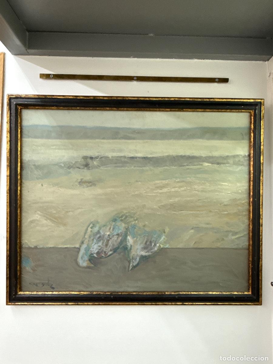 Arte: &Oacute;leo sobre lienzo Jos&eacute; D&iacute;az Palomas en un paisaje