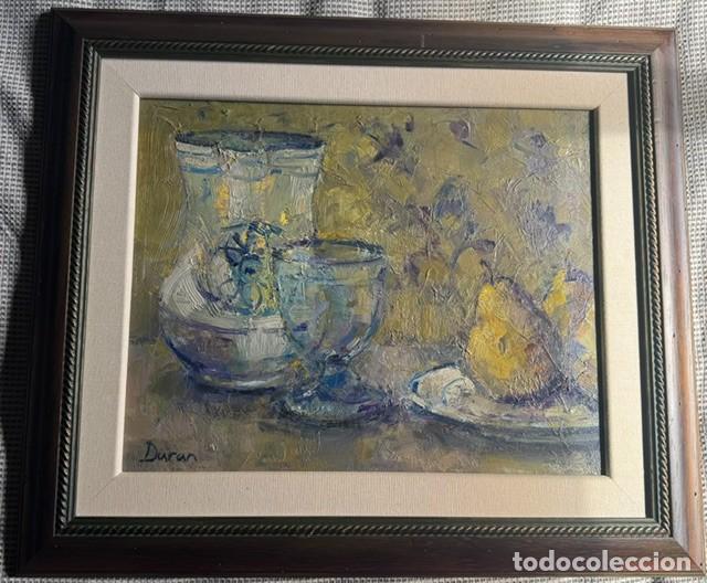 Arte: Marta Dur&aacute;n. Bodeg&oacute; amb peres.&Oacute;leo s/lienzo. Firmado. Al dorso titulado y fechado en 1993.56,5x48