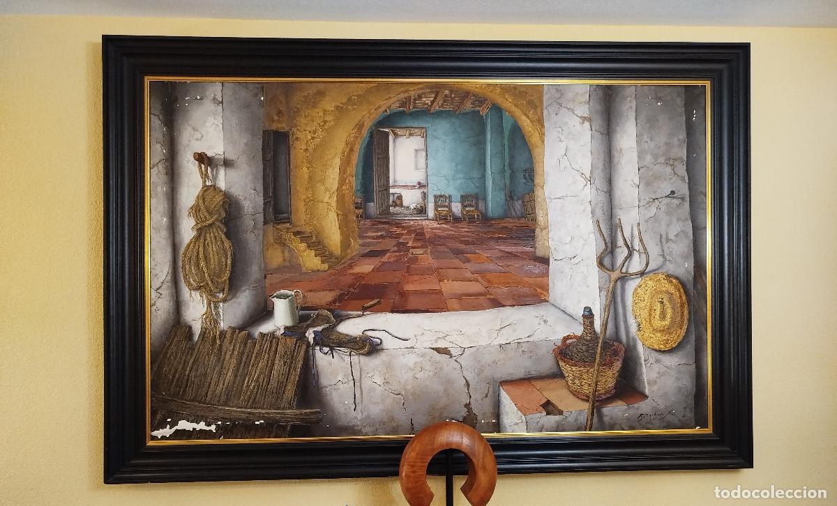Arte: Rafael Mochol&iacute; Soto &mdash; &rdquo;Interior de alquer&iacute;a valenciana&rdquo; / &Oacute;leo sobre lienzo de gran formato