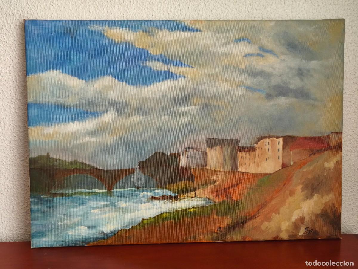 Arte: C01 CUADRO AL OLEO COPIA DE ALBERT LEBOURG &rdquo;EL PUENTE DE NEUILLY&rdquo;
