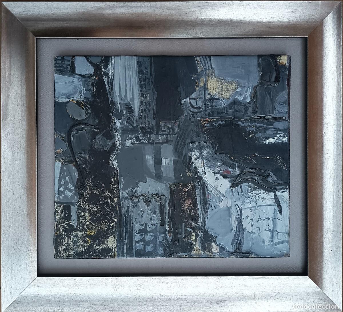 Arte: CLAUDIO SCHEFFER &ndash; &Oacute;leo y Collage sobre Lienzo &ndash; Obra Original &ndash; 50 x 60 cm &ndash; Enmarcada.