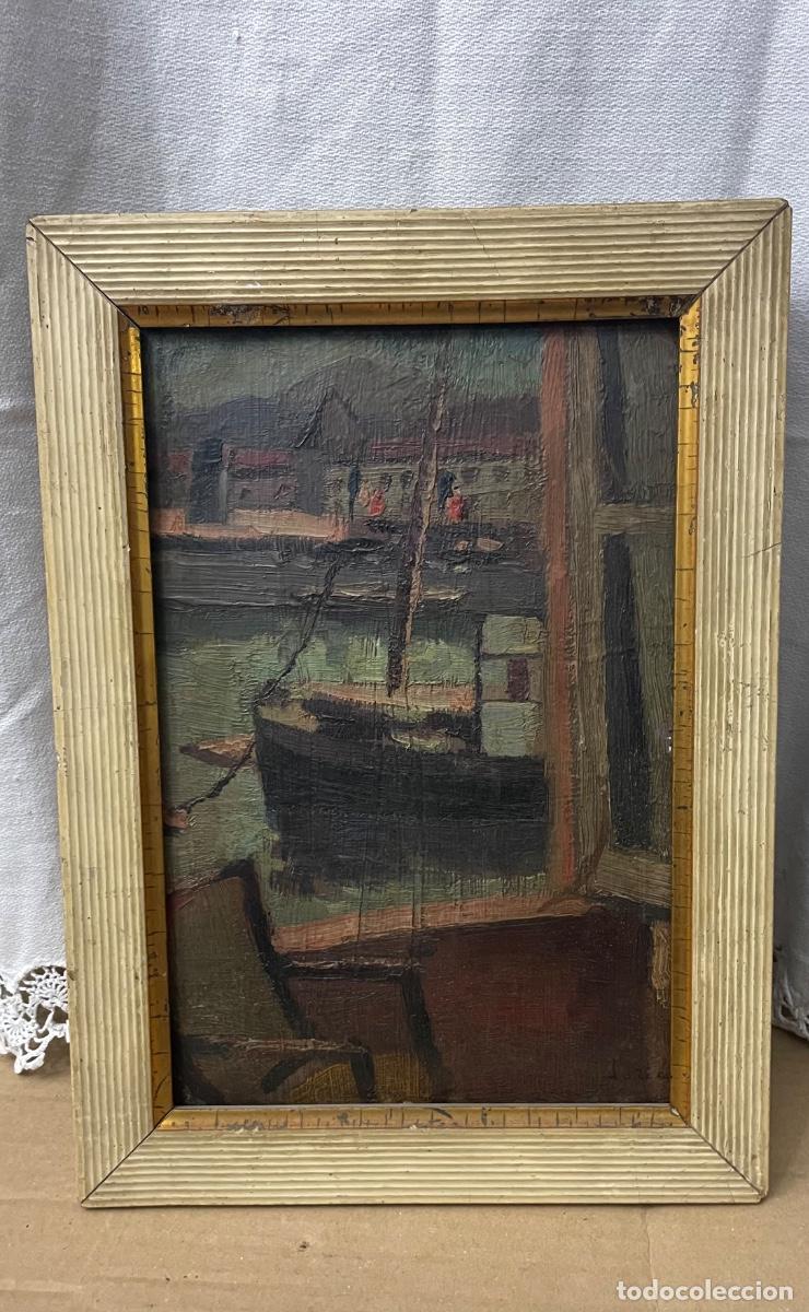 Arte: ANTIGUA PINTURA AL OLEO PINTADA SOBRE CARTON , PUERTO DE TOULON - FIRMADO PARECE QUE PONE ROBERT