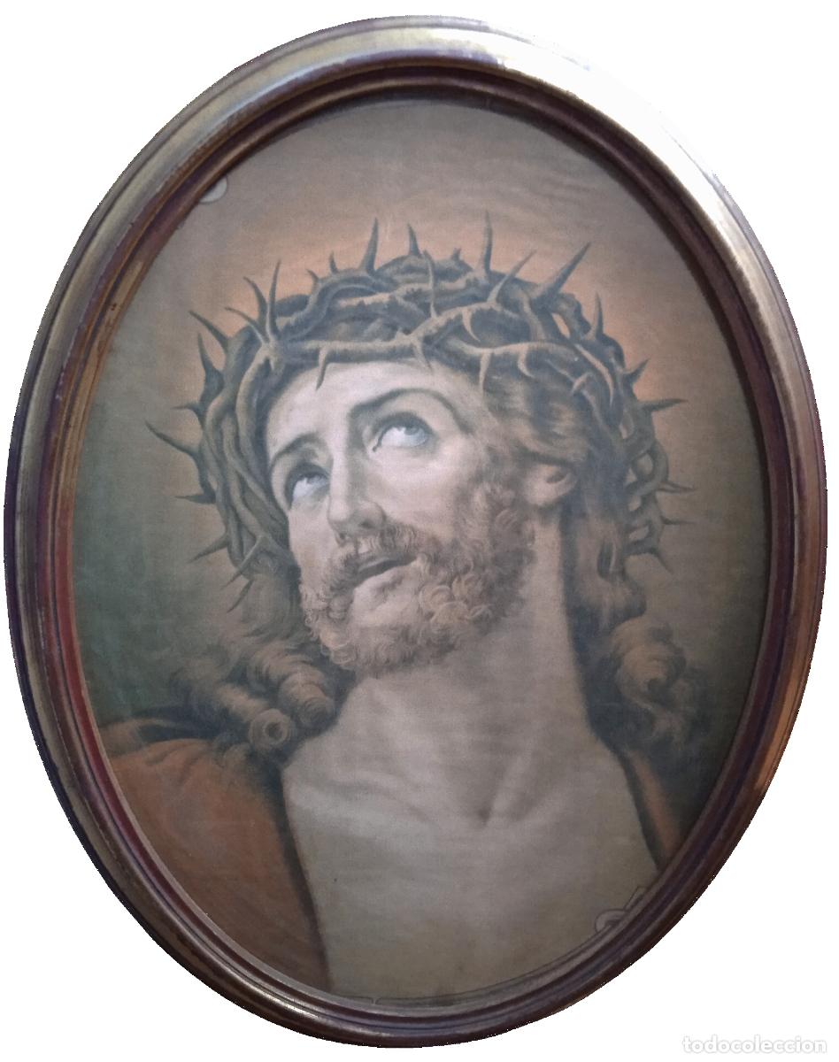 Arte: Ecce Homo. A la menera de Guido Reni (1575.1642). &Oacute;leo sobre lienzo adherida a tabla.