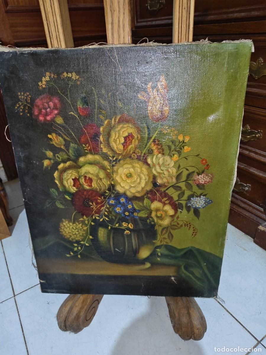 Arte: Oleo de g&eacute;nero de Bodeg&oacute;n de flores / Florero estilo Barroco Flamenco,40x50 cm