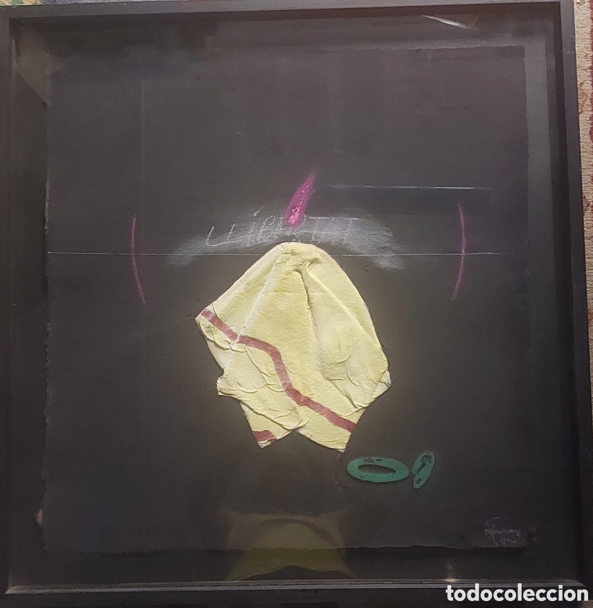 Arte: VILALACANS PERA 73X70 TITULO ESBORRAT A&Ntilde;O 1974 SOBRE PAPES TIENE MARCO CON CRISTAL