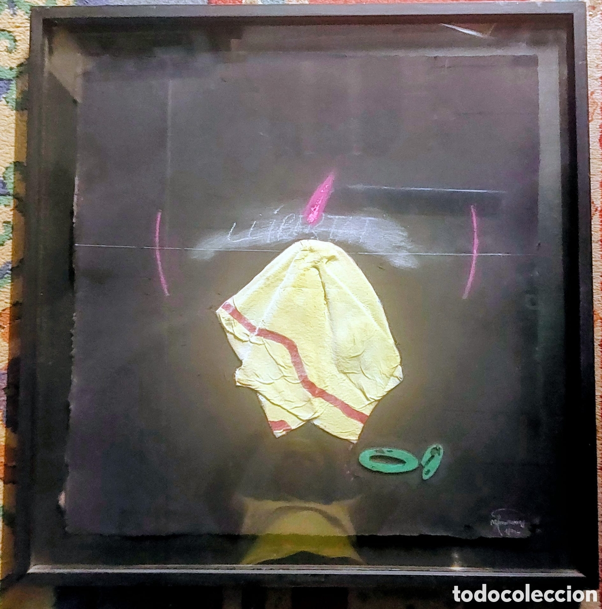 Arte: VILALACANS PERA 73X70 TITULO ESBORRAT A&Ntilde;O 1974 SOBRE PAPES TIENE MARCO CON CRISTAL