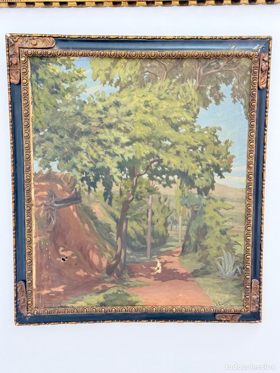 Arte: &Oacute;leo sobre lienzo Paisaje firmado por Alfredo Figueras Enmarcado