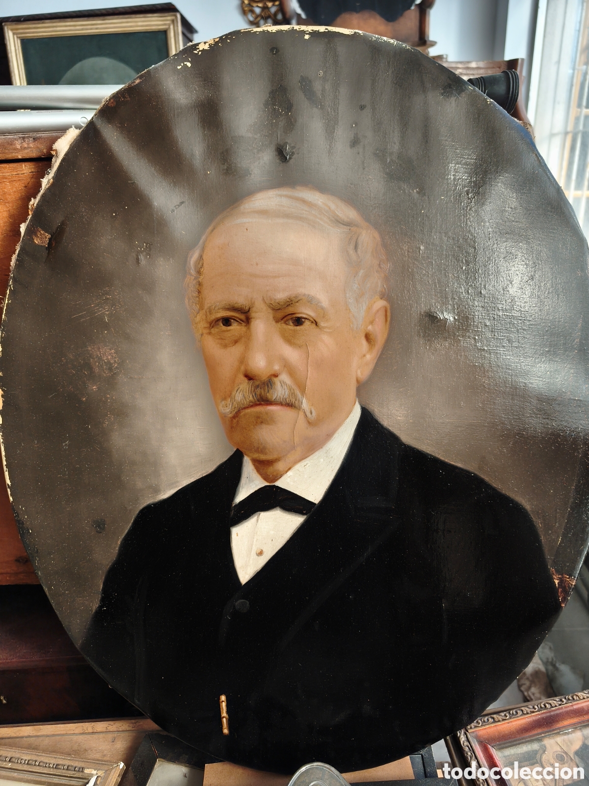 Arte: Retrato se caballero. &Oacute;leo. Siglo XIX.