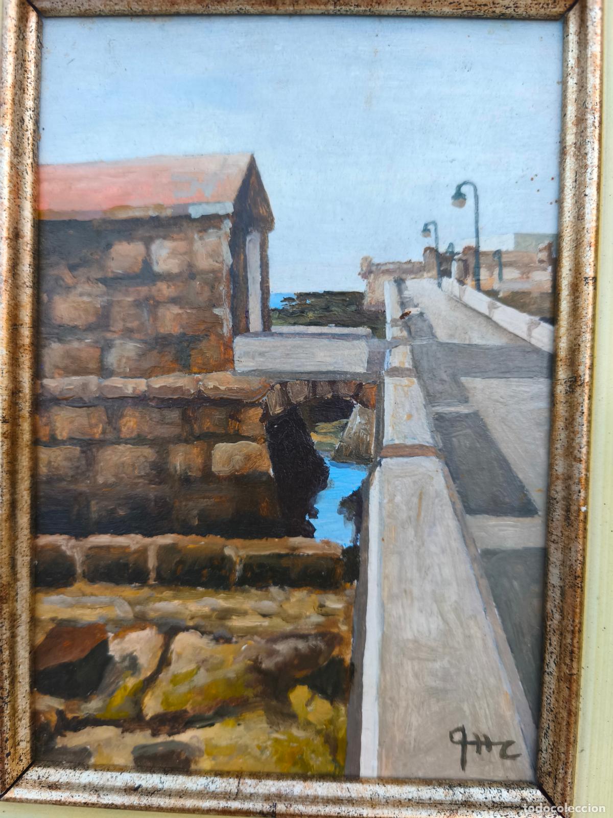 Arte: PINTURA AL OLEO SOBRE TABLA CALETA DE C&Aacute;DIZ.