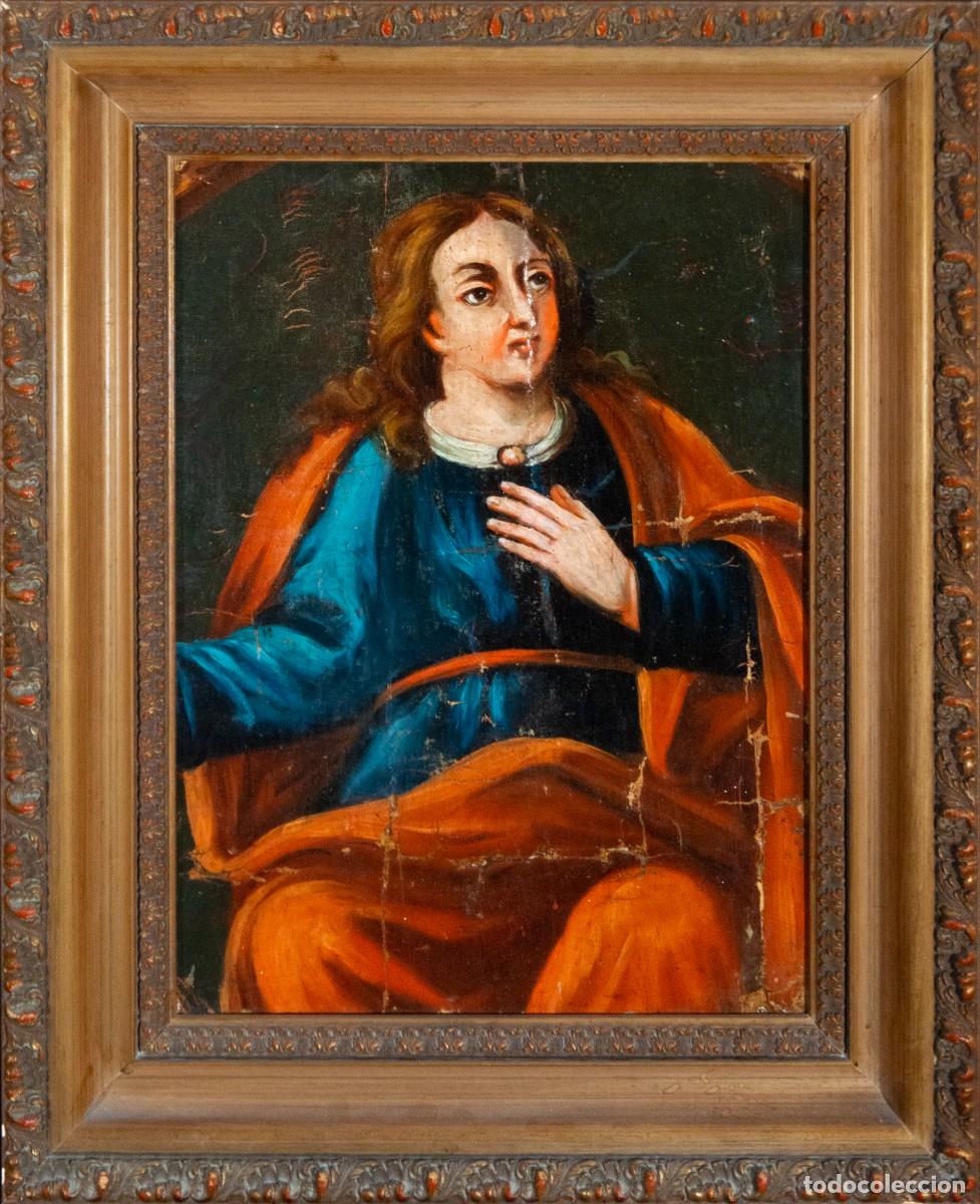 Arte: San Juan, &oacute;leo sobre lienzo, Escuela europea del siglo XVIII