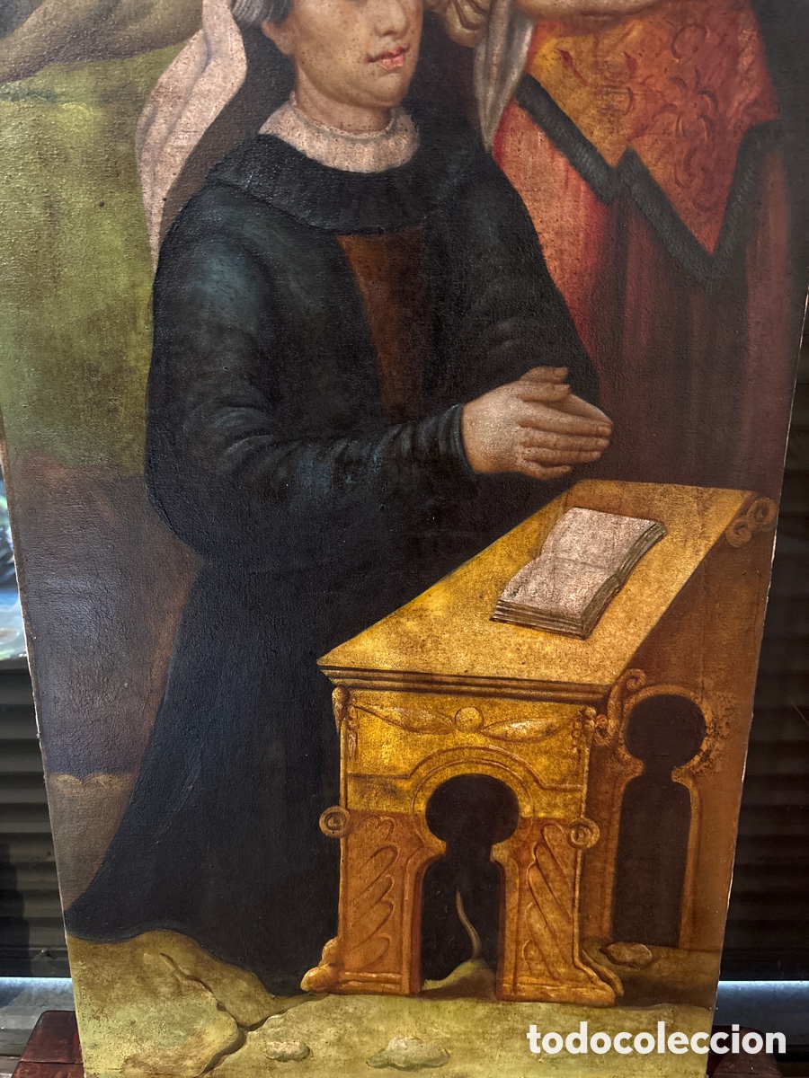 Arte: &Oacute;leo sobre lienzo Santa rezando - Foto 4