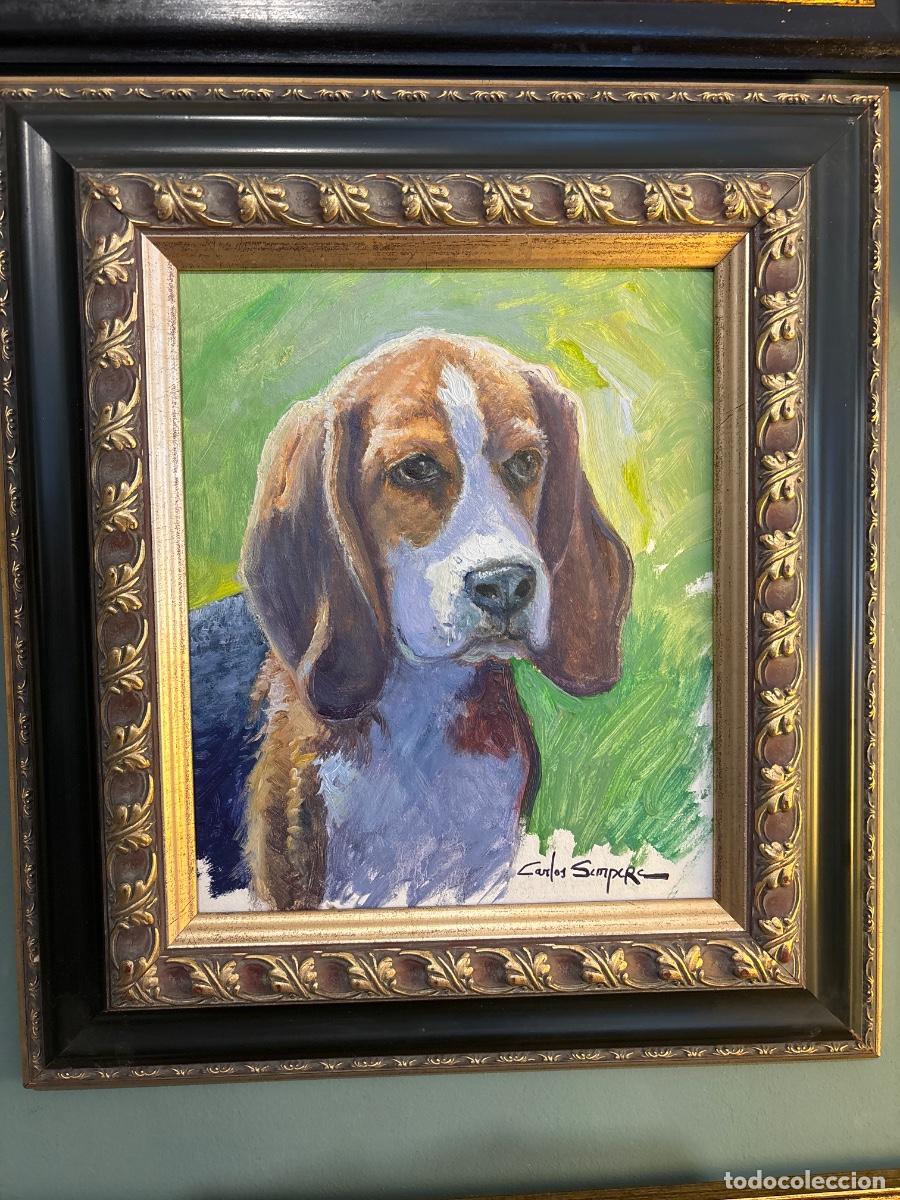 Arte: Pintura de mascota al &oacute;leo firmada