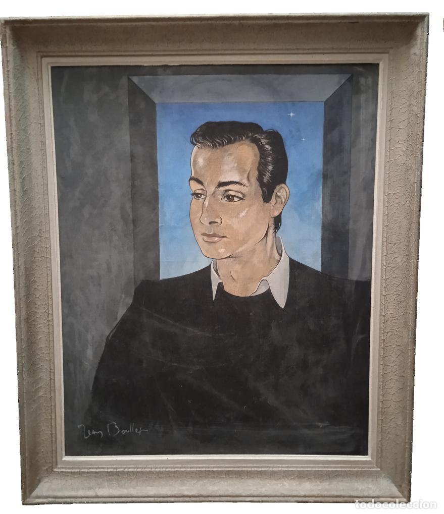 Arte: Jean Boullet (Francia, 1921&ndash;1970): Retrato de Jean Marais? Firmado.