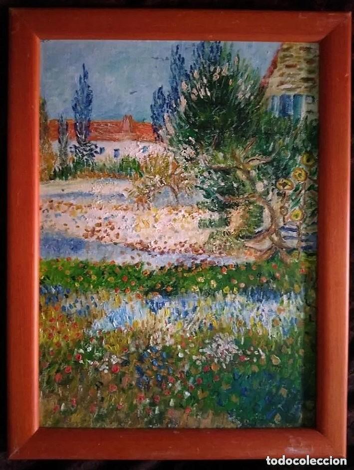 Arte: &Oacute;LEO s.T&Aacute;BLEX / (POSTIMPRESIONISMO) *JARDIN D FLORES...*. AUT.: VINCENT VAN GOGH. (Copia). MAGN&Iacute;FICA