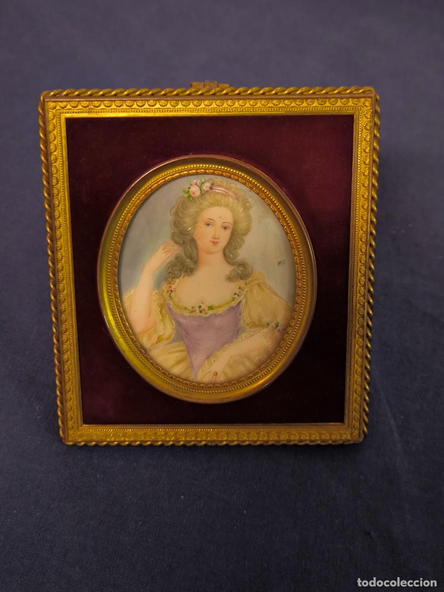 Arte: MINIATURA FRANCESA SOBRE PLACA Y PINTADA AL GOUACHE