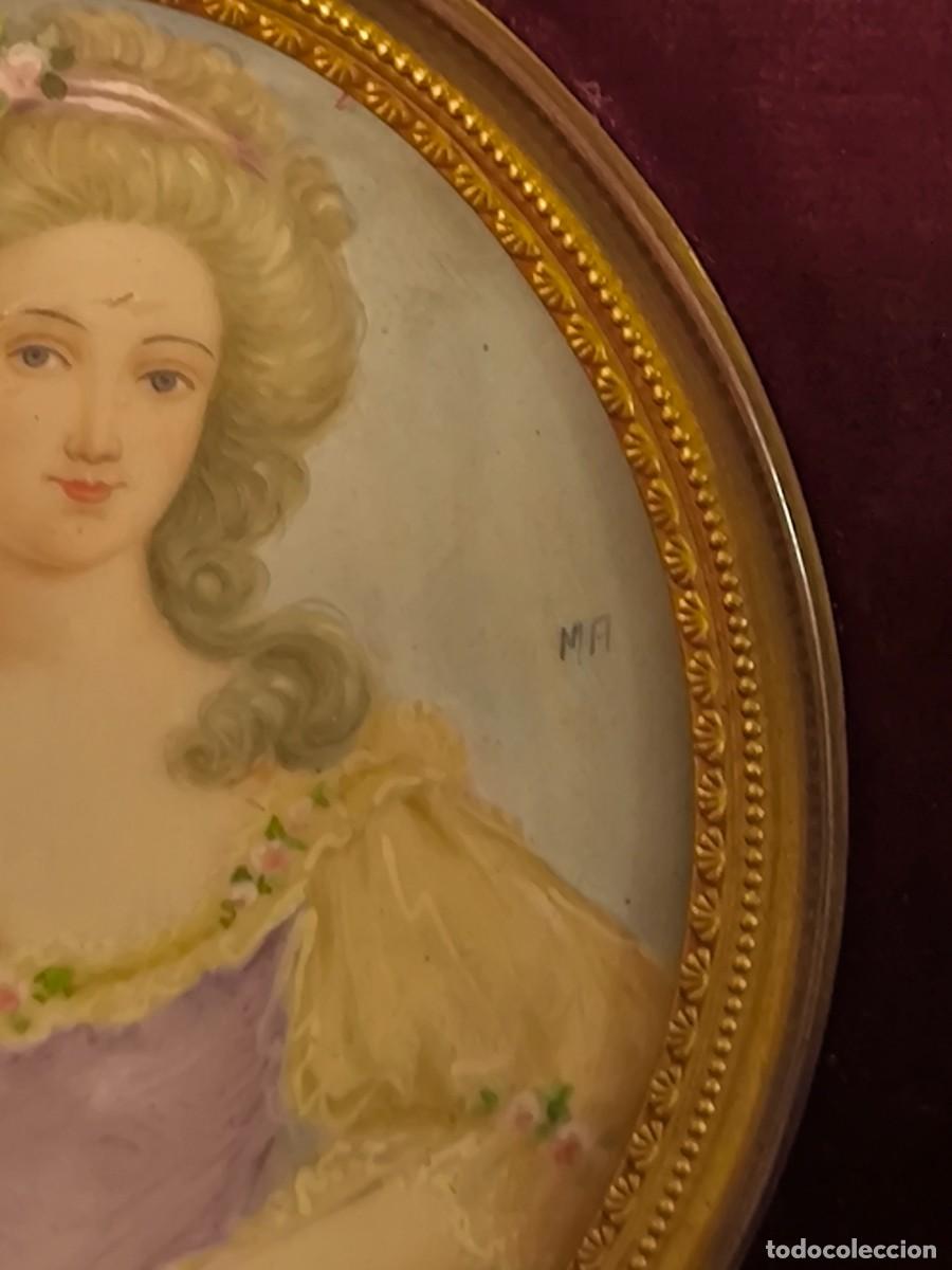 Arte: MINIATURA FRANCESA SOBRE PLACA Y PINTADA AL GOUACHE - Foto 4